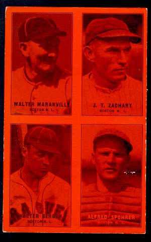 1933 Four-on-One Exhibit Set and Checklist - Pre-War Cards